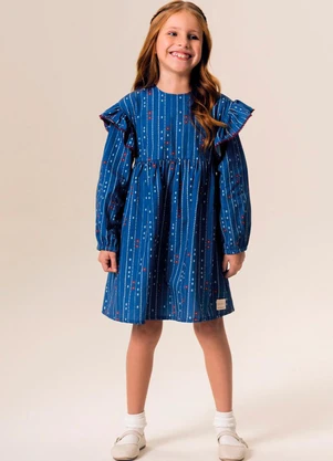 Bugbee - Vestido Infantil Curto Marrom - BUGBEE