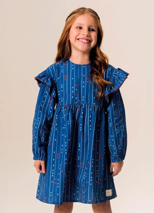 Bugbee - Vestido Infantil Curto Marrom - BUGBEE