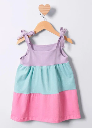 Torra - Vestido Infantil Curto Três Marias Glitter Lilás - TORRA