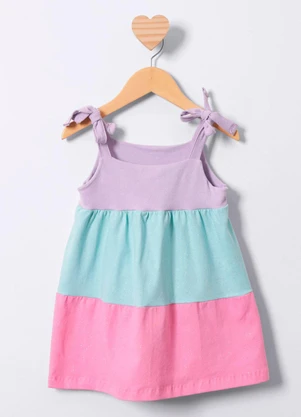 Torra - Vestido Infantil Curto Três Marias Glitter Lilás - TORRA