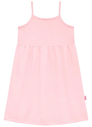 Duduka - Vestido Infantil de Alça com Etiqueta   Rosa - DUDUKA