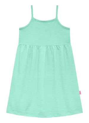 Duduka - Vestido Infantil de Alça com Etiqueta   Verde - DUDUKA