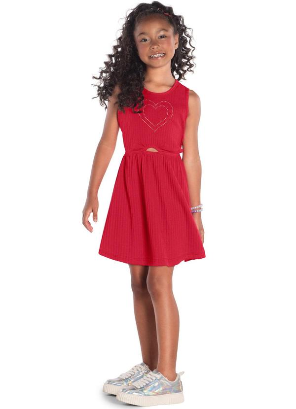 Kyly - Vestido Infantil de Coração Vermelho 1