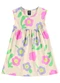 Bee Loop - Vestido Infantil de Florezinhas Bege - variação: Bege
