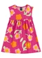 Bee Loop - Vestido Infantil de Florezinhas Bege - variação: Rosa