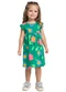 Bee Loop - Vestido Infantil de Florezinhas Bege - variação: Verde