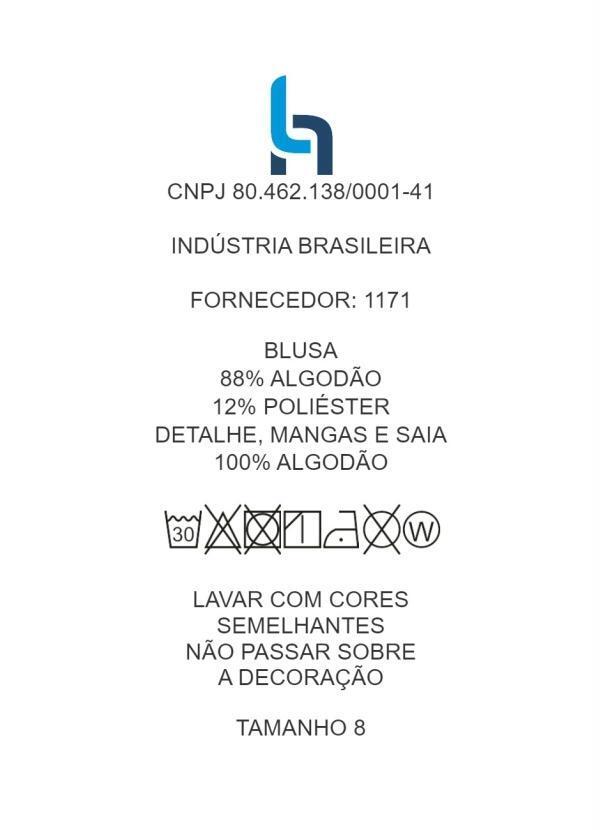 Outlet - Vestido Infantil de Manga Longa Preto e Mescla 5