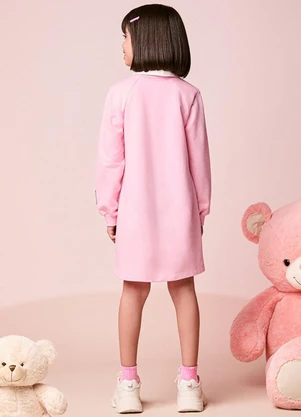Momi - Vestido Infantil de Moletom Listrado do Stitch - MOMI