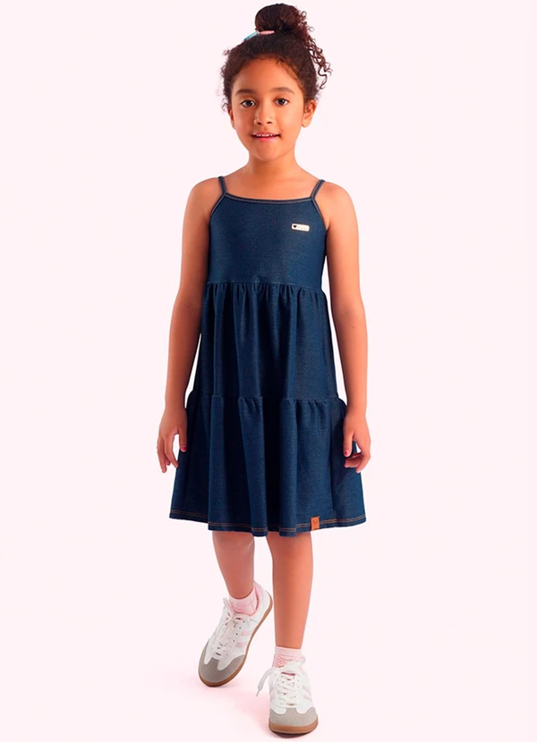 Duduka - Vestido Infantil Duas Marias Azul