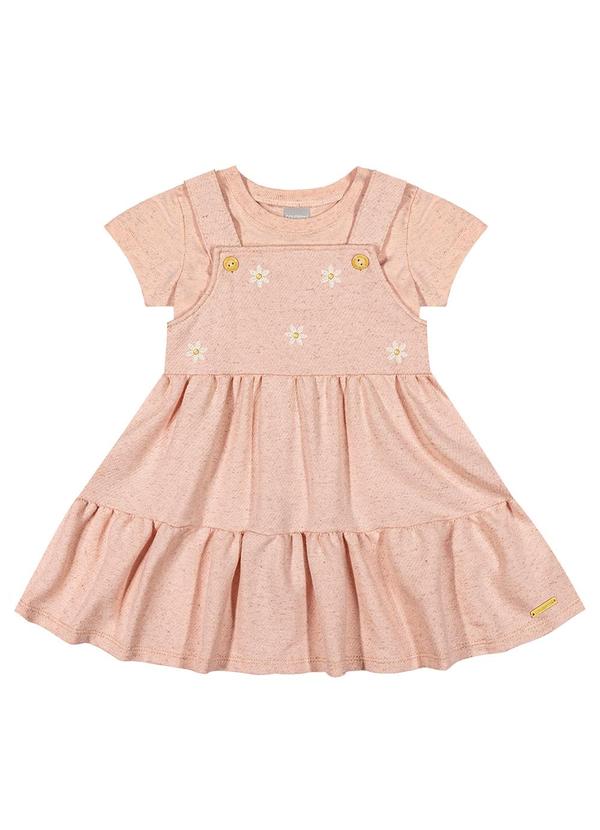 Colorittá - Vestido Infantil  Eco Linho Colorittá Rosa