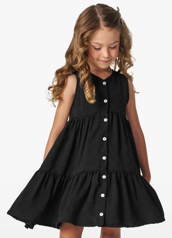 Trick Nick - Vestido Infantil em Air Flow Preto