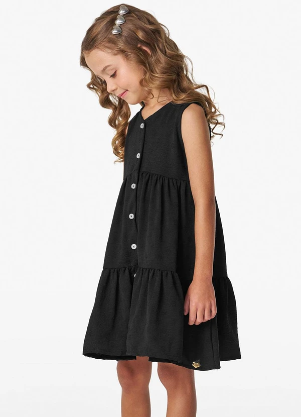 Trick Nick - Vestido Infantil em Air Flow Preto 4