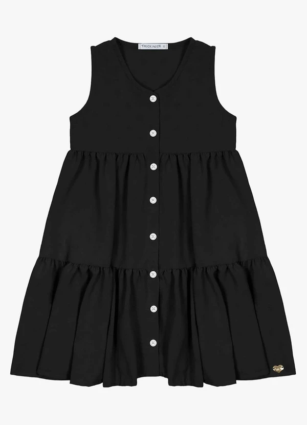 Trick Nick - Vestido Infantil em Air Flow Preto 5