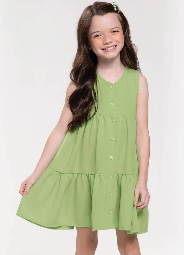 Trick Nick - Vestido Infantil em Air Flow Verde