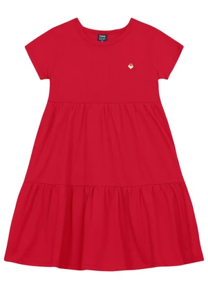 Vestido Infantil em Algodão Bee Loop Vermelho - BEE LOOP