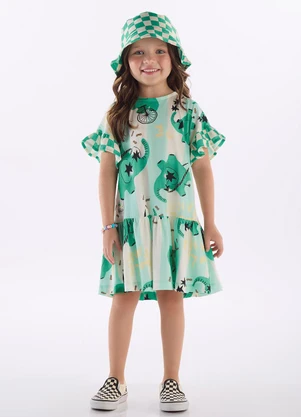 Três e Já - Vestido Infantil em Algodão Branco - TRÊS E JÁ