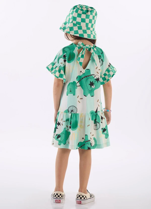 Três e Já - Vestido Infantil em Algodão Branco 2