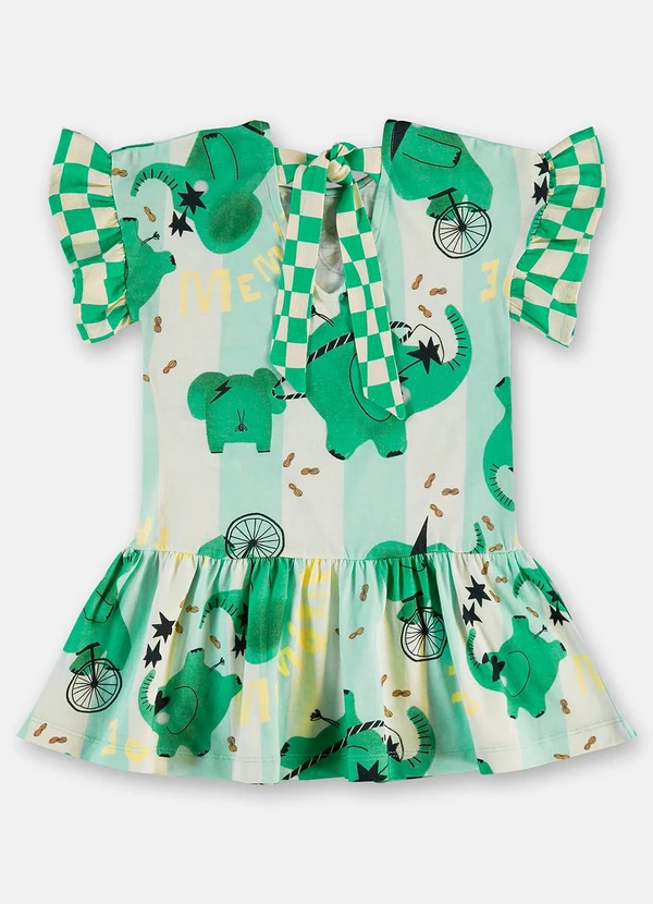 Três e Já - Vestido Infantil em Algodão Branco 4