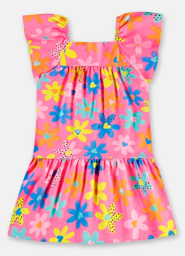 Up Baby - Vestido Infantil em Algodão Rosa 3