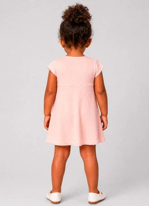 Marlan - Vestido Infantil em Canelado Maxi Rosa - MARLAN