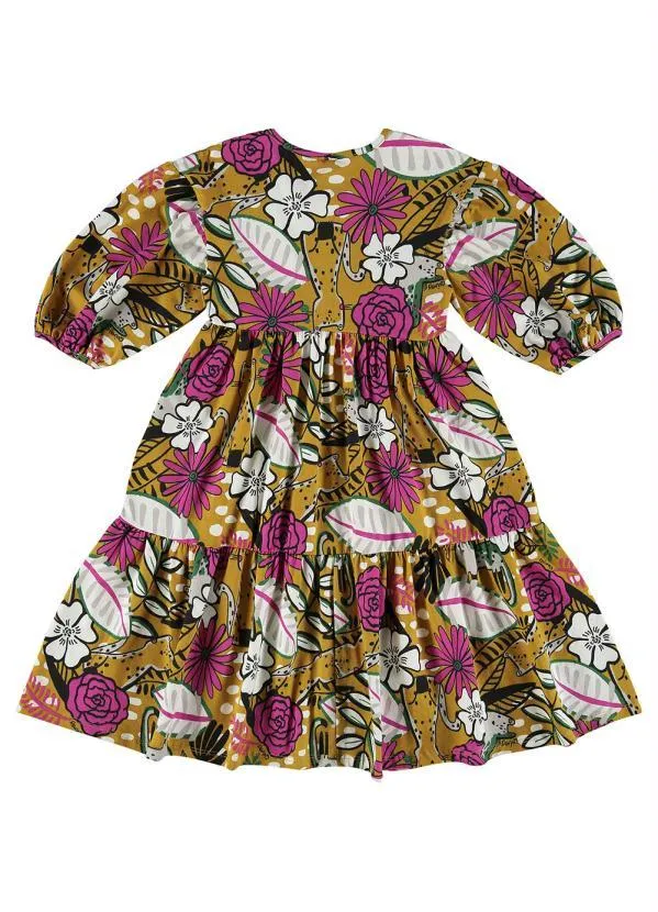 Quimby - Vestido Infantil em Cotton Amarelo 3