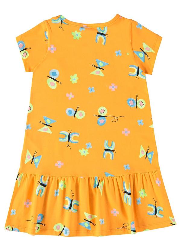 Bee Loop - Vestido Infantil em Cotton Amarelo 3