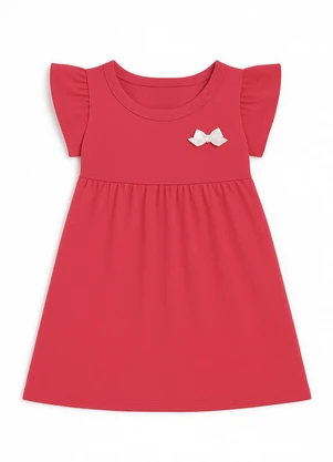 Marlan - Vestido Infantil em Cotton Bee Honey Rosa - MARLAN