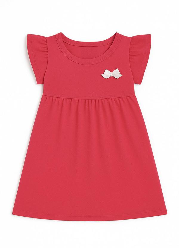 Marlan - Vestido Infantil em Cotton Bee Honey Rosa