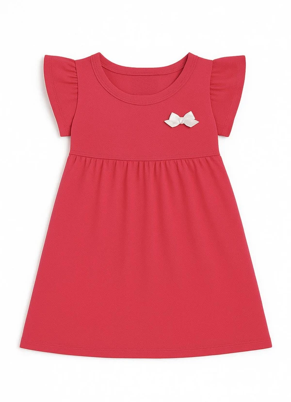 Marlan - Vestido Infantil em Cotton Bee Honey Rosa