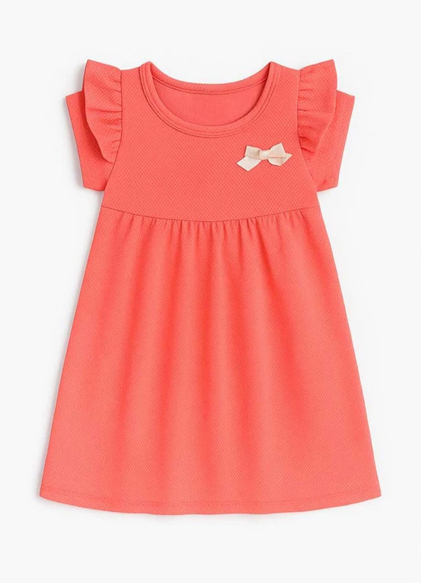 Marlan - Vestido Infantil em Cotton Bee Honey Rosa