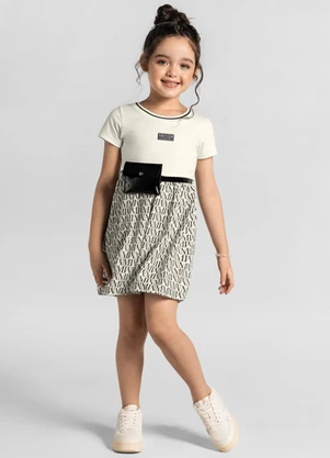 Brandili Mundi - Vestido Infantil em Cotton Bege - BRANDILI MUNDI