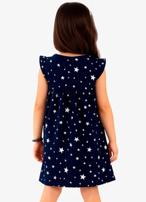 Select - Vestido Infantil em Cotton Leve Azul - SELECT