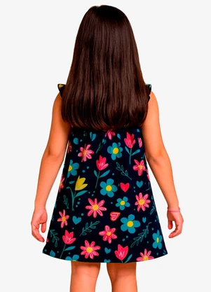 Select - Vestido Infantil em Cotton Leve Azul - SELECT