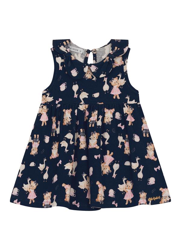 Trick Nick - Vestido Infantil em Cotton Leve Azul