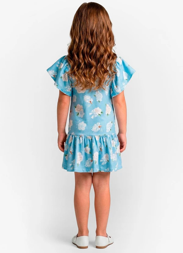 Trick Nick - Vestido Infantil em Cotton Leve Azul 2