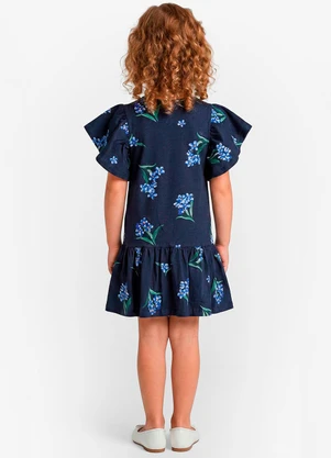 Trick Nick - Vestido Infantil em Cotton Leve Azul - TRICK NICK