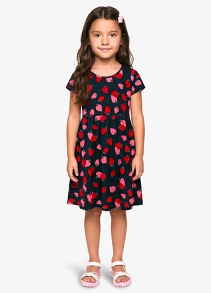 Rovi Kids - Vestido Infantil em Cotton Leve Azul - ROVI KIDS