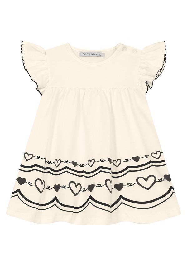 Trick Nick - Vestido Infantil em Cotton Leve Bege