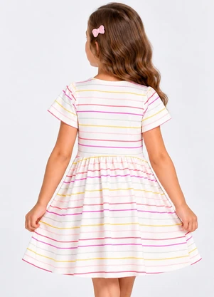 Select - Vestido Infantil em Cotton Leve Bege - SELECT