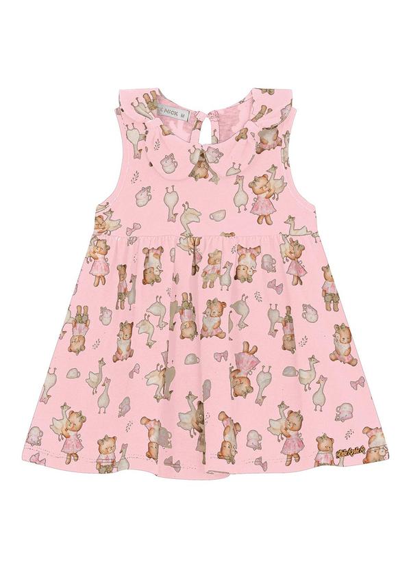 Trick Nick - Vestido Infantil em Cotton Leve Rosa