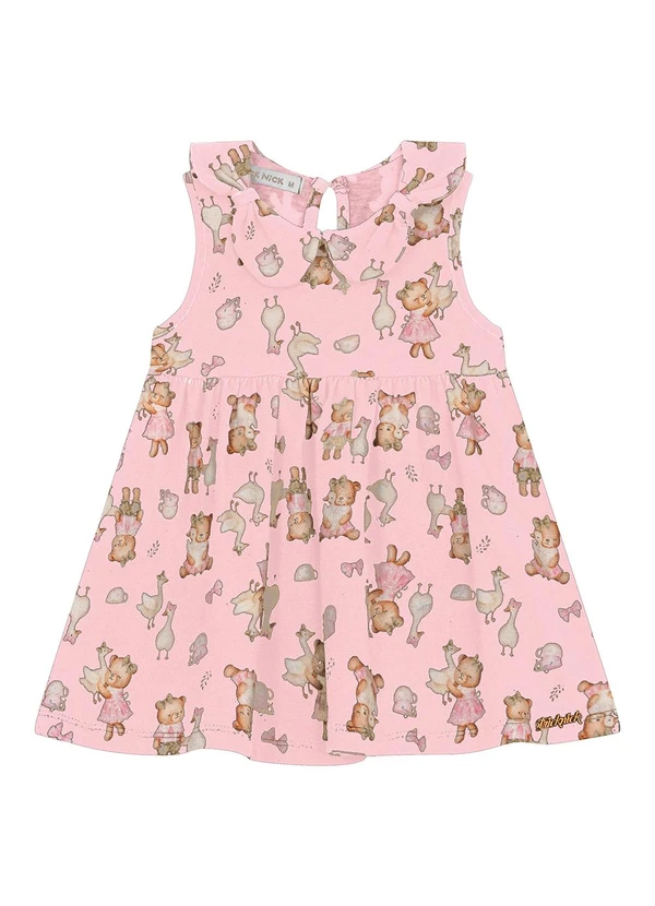 Trick Nick - Vestido Infantil em Cotton Leve Rosa