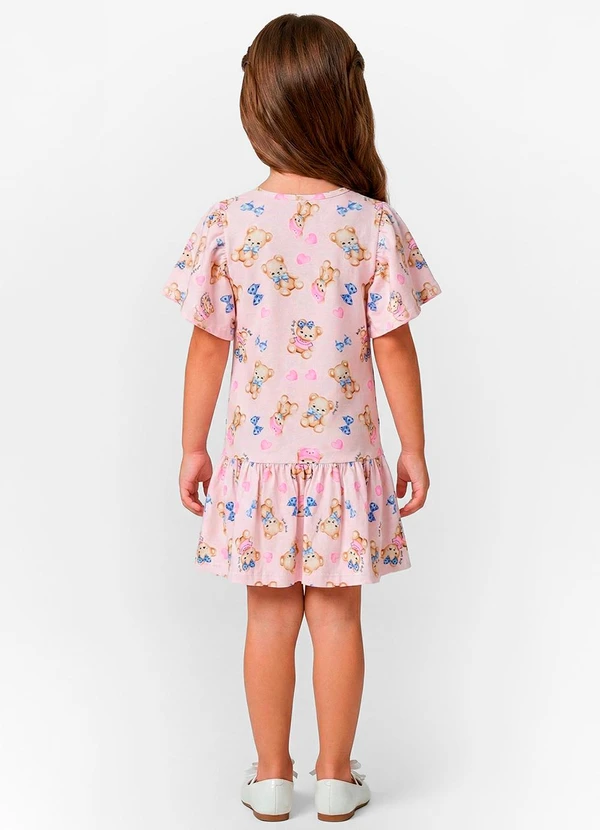 Trick Nick - Vestido Infantil em Cotton Leve Rosa 2