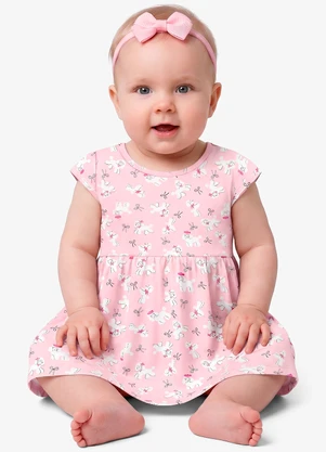 Rovi Kids - Vestido Infantil em Cotton Leve Rosa - ROVI KIDS