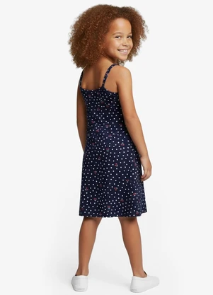 Select - Vestido Infantil em Cotton Leve Rotativo Azul - SELECT