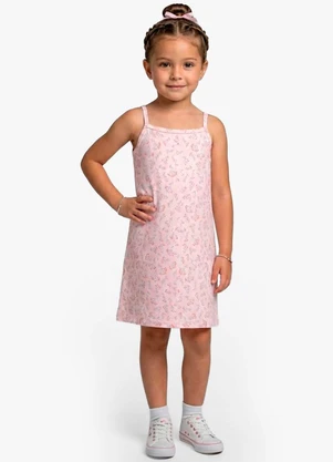 Select - Vestido Infantil em Cotton Leve Rotativo Rosa - SELECT
