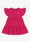 Marlan - Vestido Infantil em Cotton Penteado Rosa - variação: Rosa