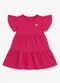 Marlan - Vestido Infantil em Cotton Penteado Rosa - variação: Rosa