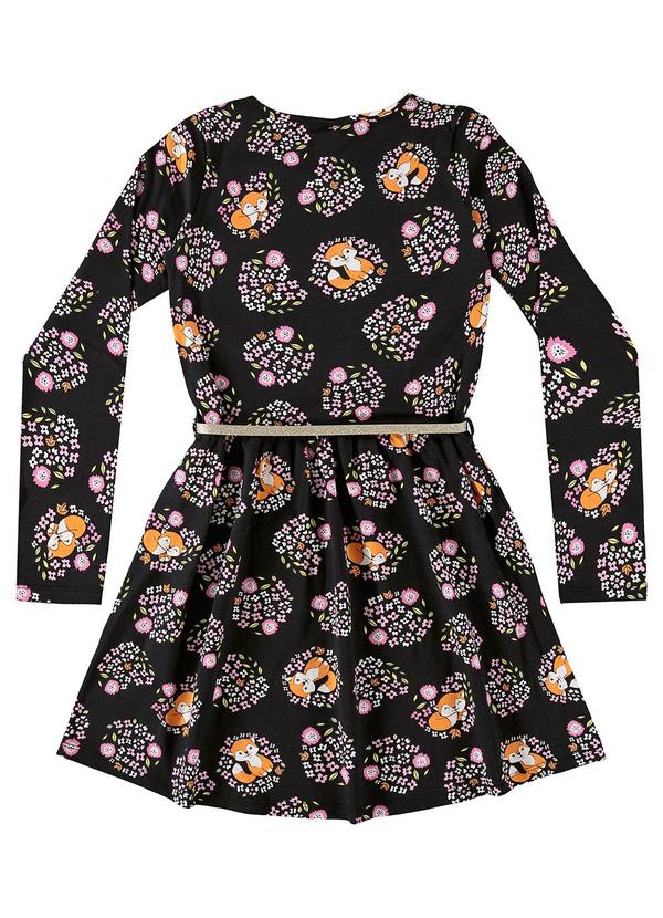 Bee Loop - Vestido Infantil em Cotton Preto 2