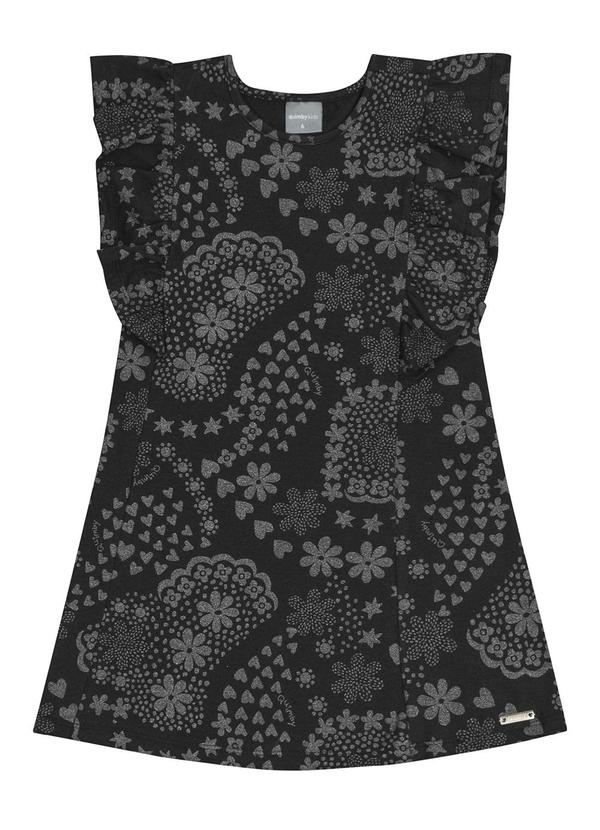 Quimby - Vestido Infantil em Cotton Preto 3