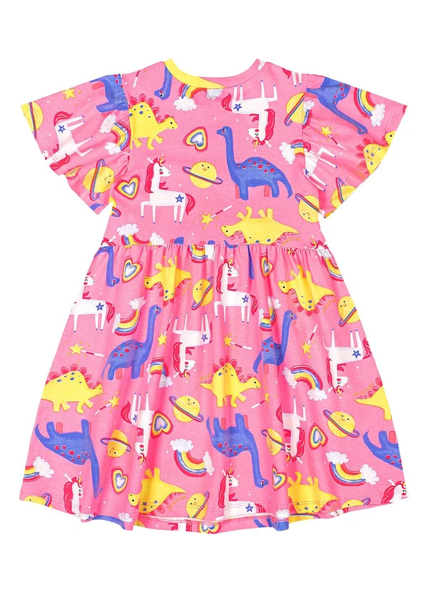 Quimby - Vestido Infantil em Cotton Rosa 3